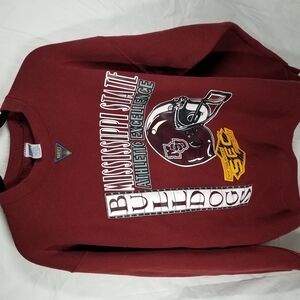 Vintage Mississippi State Bulldogs Maroon Sweater Size Large